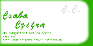 csaba czifra business card